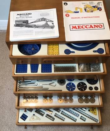 Meccano Construction Set 8 Made November 1950 Unused Stil Wired to Original  Box